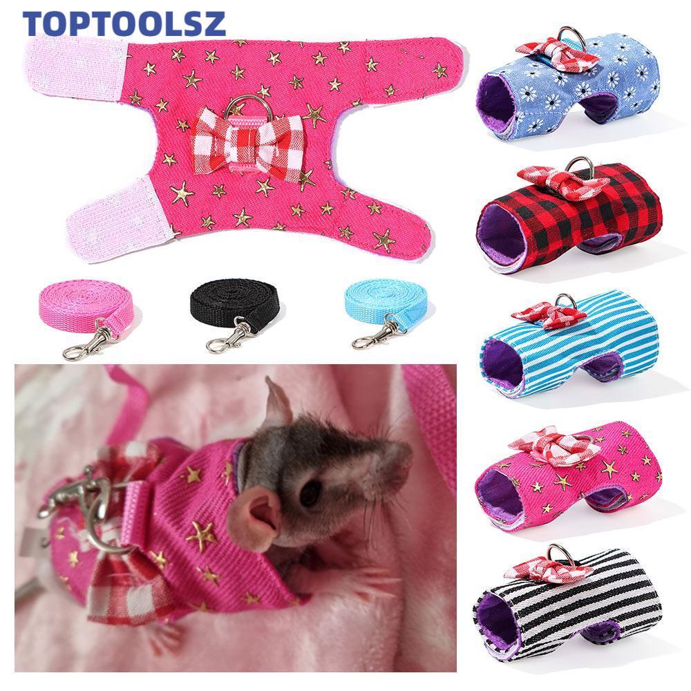 TOPTOOLS Harness and Leash Set Bunny Hamster Accessories Bowknot Chest Strap Pet Supplies