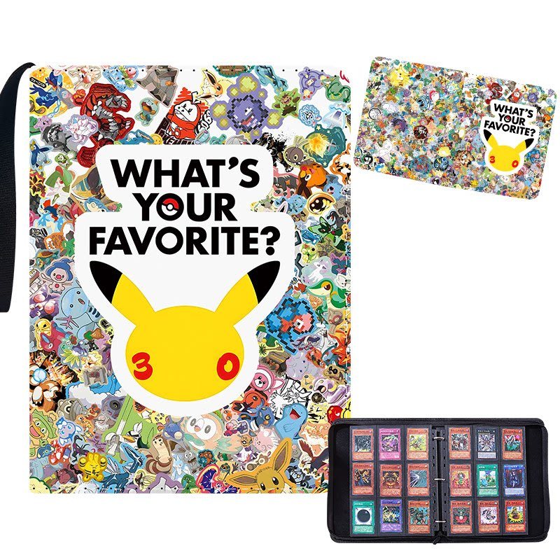 Pokémon 30Th Anniversary Ptcg Card Collection Book 25Th Card Book Deluxe Leather Pokémon Card Storag