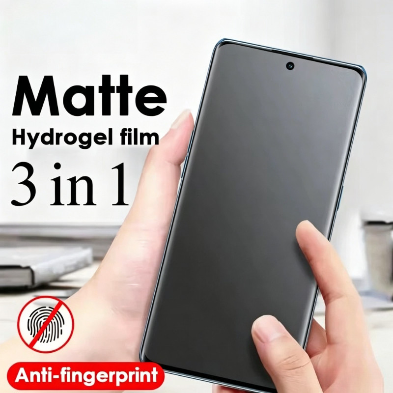 3 in 1 Matte Frosted Hydrogel Film + คาร์บอนไฟเบอร์กลับฟิล์มสําหรับ Google Pixel 11a 9a 10a 9 10 11 
