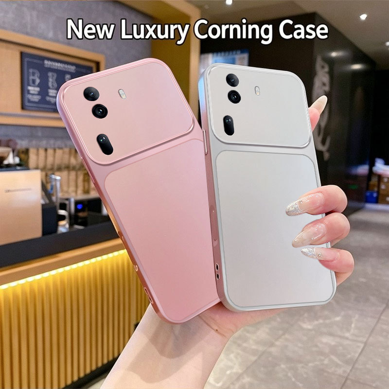 หรูหราหน้าต่างขนาดใหญ่สีลูกกวาดเคลือบเงาTPUนุ่มเคสโทรศัพท์สําหรับOPPO Reno 11 10 9 8 7 Pro Plus 8 7 