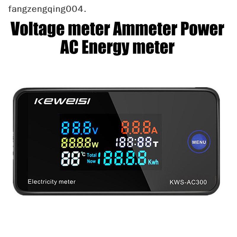 F4TH KWS-AC300 โวลต์มิเตอร์แบบดิจิตอล AC 50-300V แรงดันไฟฟ้า 45-65Hz Power Energy Meter LED AC Wattm
