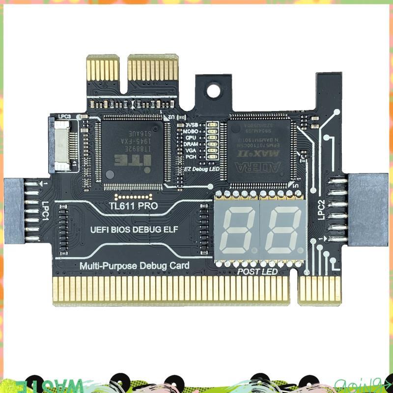 การ์ดวินิจฉัย TL611 PRO, การ์ดวินิจฉัย Pcie สําหรับเมนบอร์ด Pci ตั้งโต๊ะและแล็ปท็อป (สีดํา)