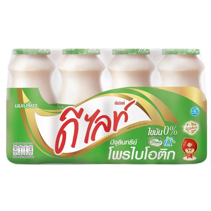 ดีไลท์นมเปรี้ยวปราศจากไขมันสูตรน้ำตาล 0.1เปอร์เซ็นต์ 150มล. แพค 4 DelightNonFatDYGSugar0.1 150X4 [8851717903960 ]