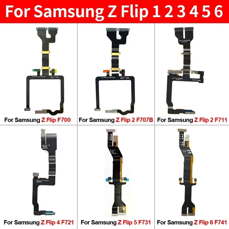 เมนบอร์ดเชื่อมต่อ LCD Flex สําหรับ Samsung Z Flip 2 3 4 5 6 F1707B F711 F721 F731 F741 F700 เมนบอร์ด