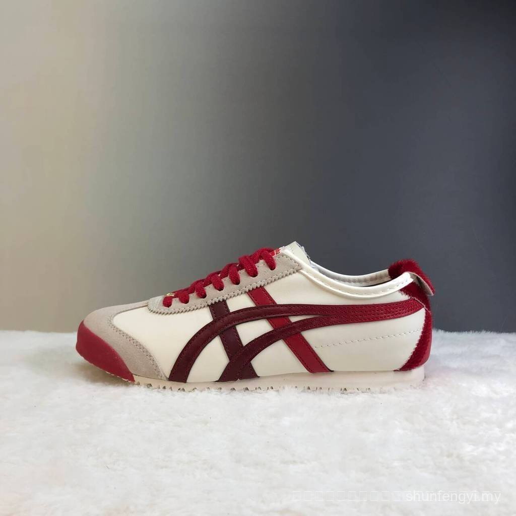 Onitsuka México TOKUTEN 66 รองเท้า Calfskin รองเท้ากีฬากลางแจ้งสําหรับบุรุษและสตรี low-top soft bott