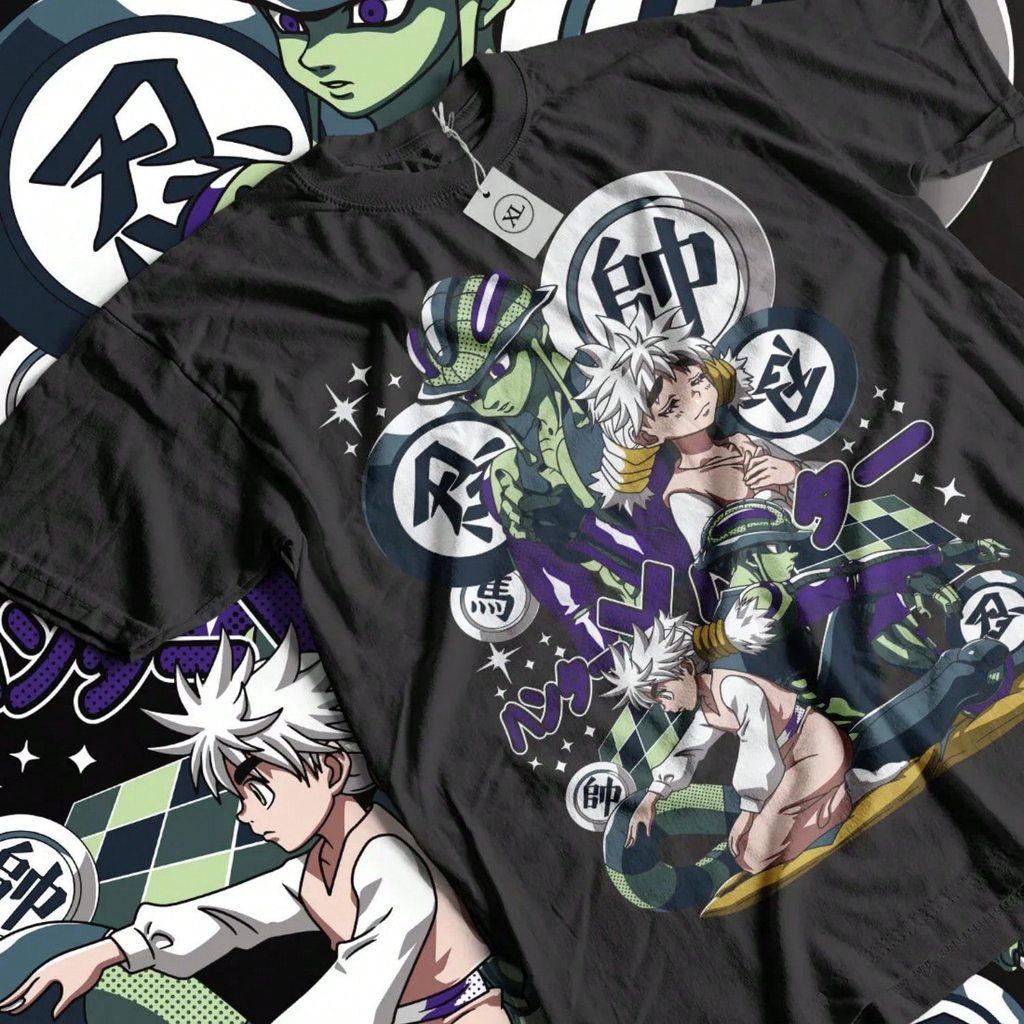 Meruem Gon Killua Hisoka Zoldyck Hunter เสื้อยืดของขวัญอนิเมะ
