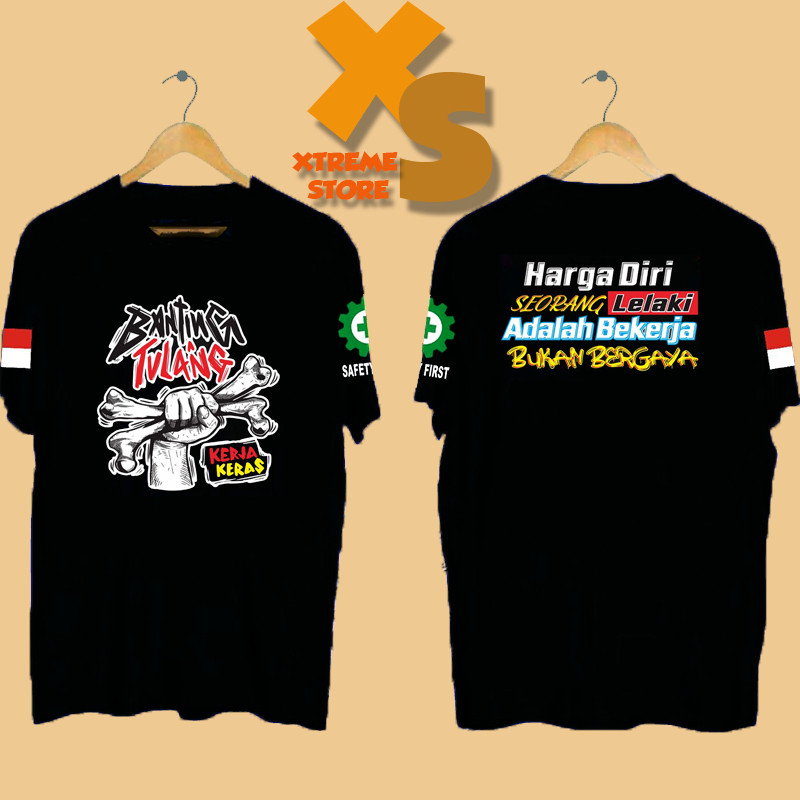 // เสื้อยืด DISTRO สําหรับผู้ชายพร้อมงานแข็ง BONES // XTREME-STORE