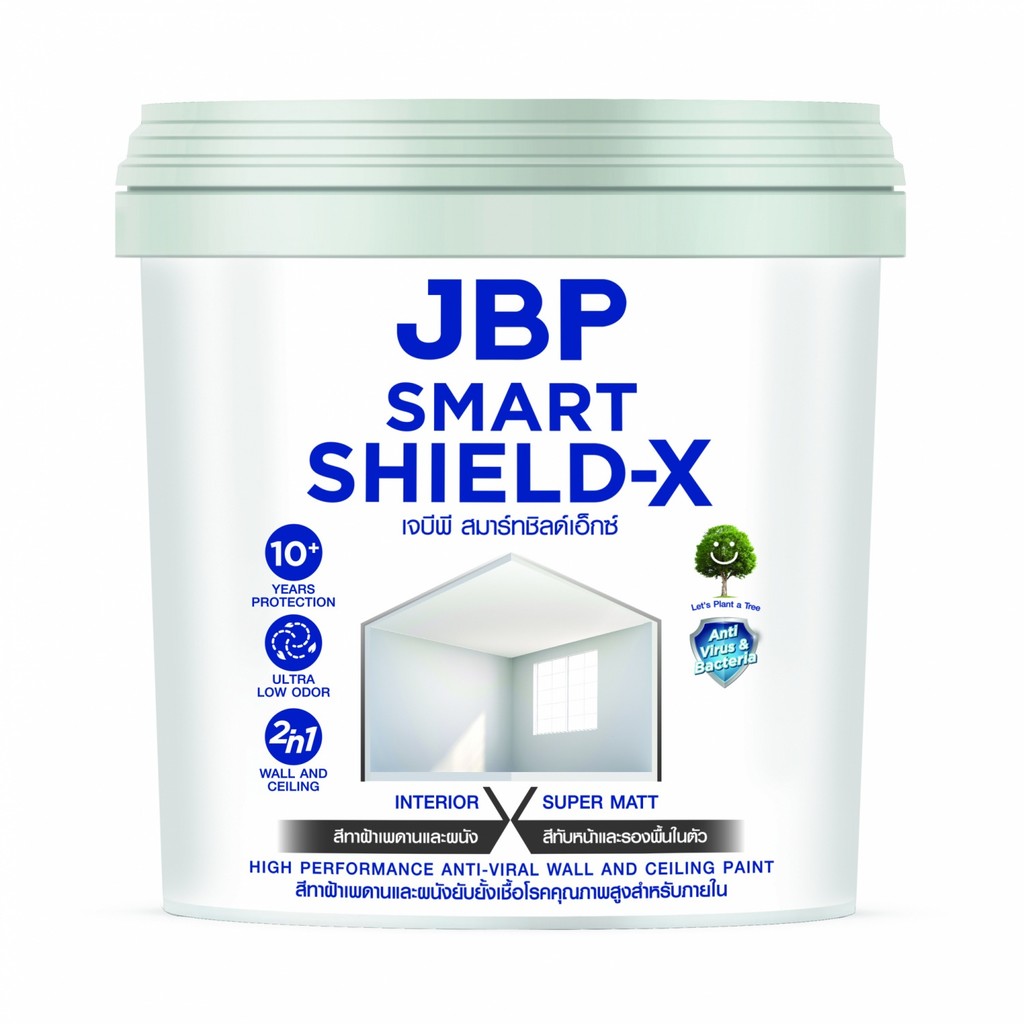 JBP สีทาฝ้าเพดาน SMART SHIELD X เบอร์ 7998 ขนาด 1 GL. White