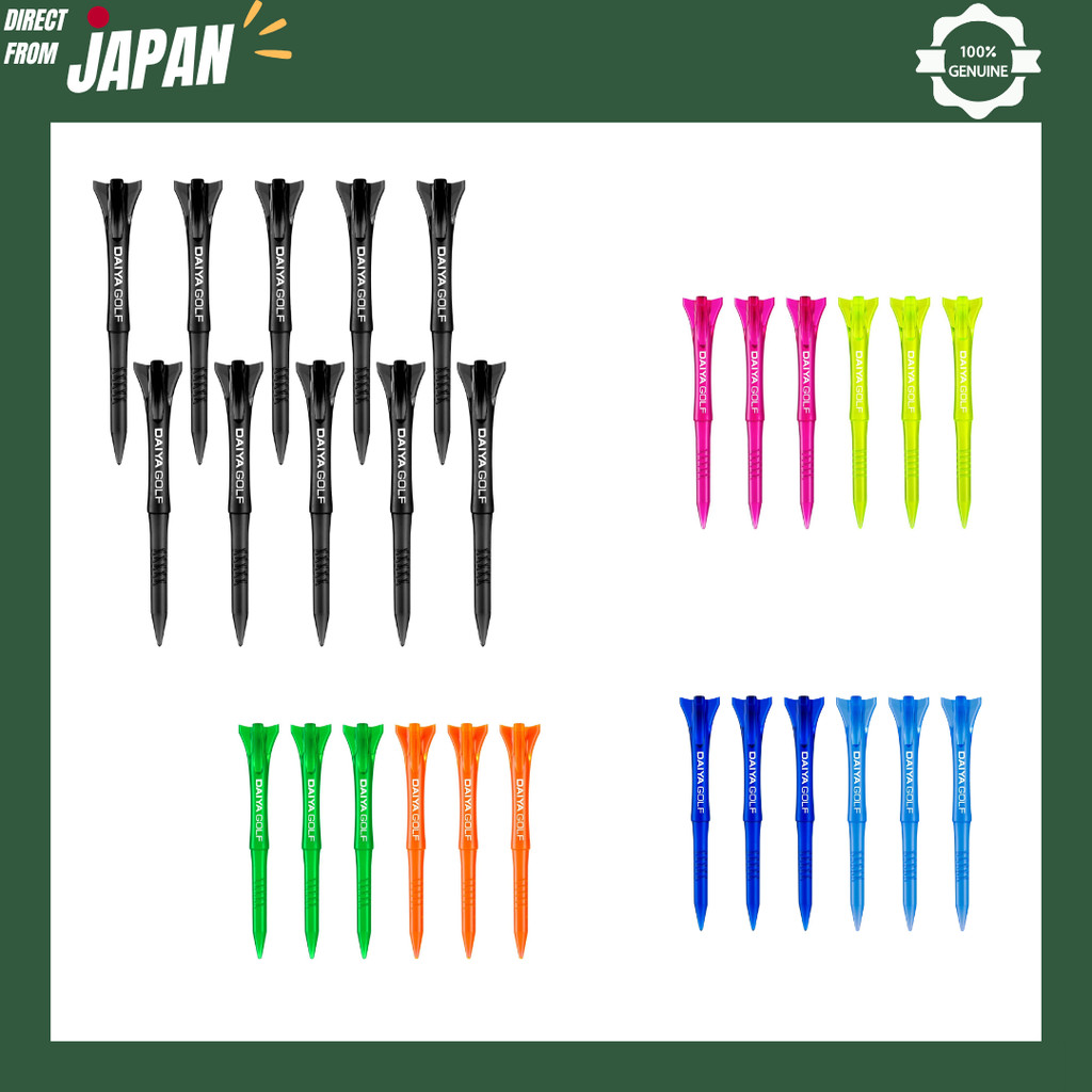 DAIYA GOLF Shugo Imahira Pro Tour Strong Tee 75mm Durable Polycarbonate Golf Tee