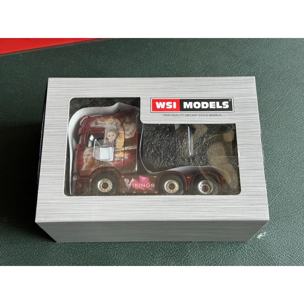 [สต๊อกพร้อม] WSI Scania S Highline 6x2 Truck Model Vikings Painting 1/50 Scale Truck Model Number: 0