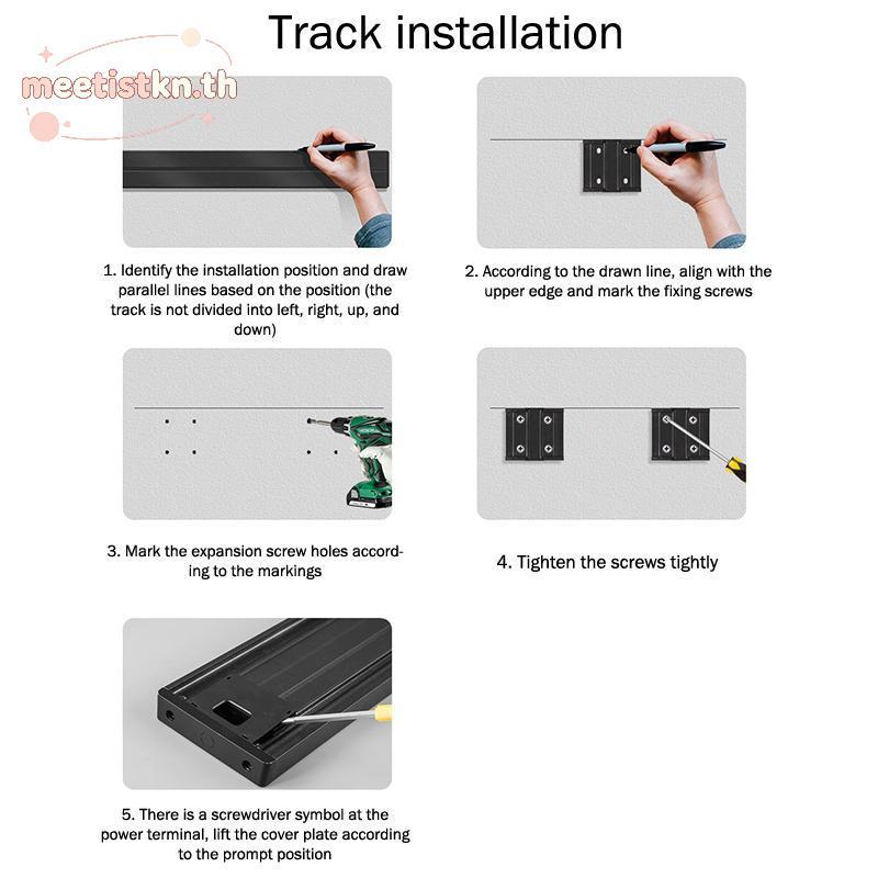 Meetistkn Power Track Socket Universal 8000W Heavy Duty Electric Rail สําหรับมัลติฟังก์ชั่ห้องครัวสต