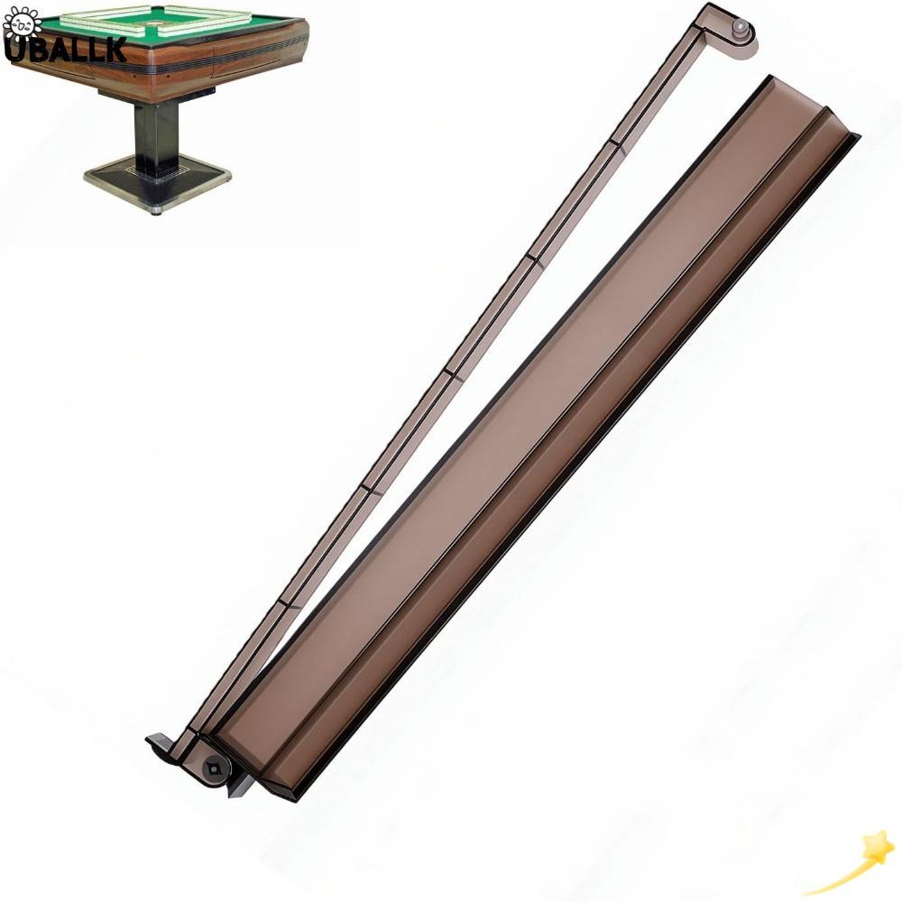UBALLK Mahjong Tile Rack, 18 นิ้ว Non Slip Mahjong Tile Holder, Modern Transparent Wavy Black ABS Ma