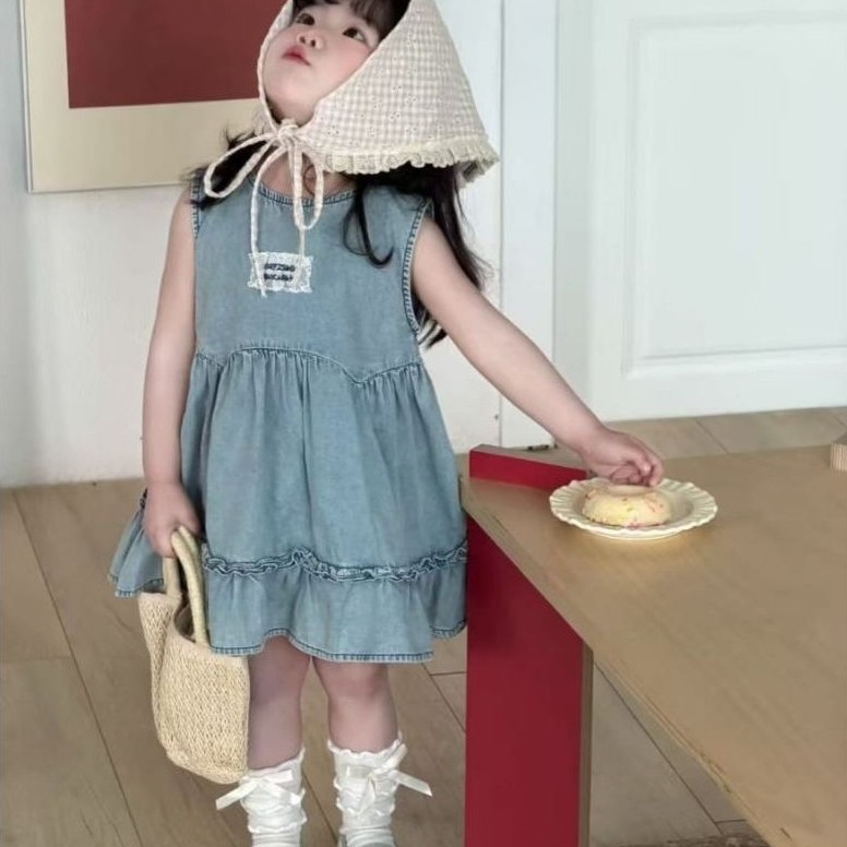 1-6Yr Old Girl Demin Dress/ชุด 2 ชิ้น