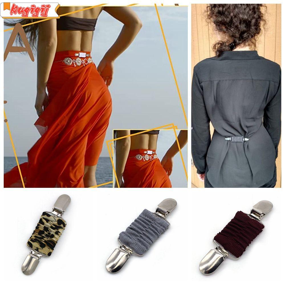 KUGIGIBH Fit Dress Cinch Clips Dress Clips Back Cinch สีแดงเข้มการออกแบบปกคาร์ดิแกน