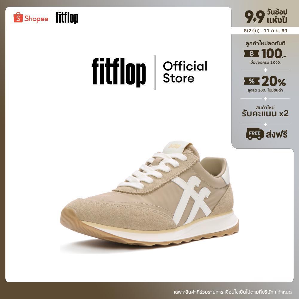 FITFLOP RETRO-Q FF FABRIC/SUEDE รองเท้าผ้าใบผู้หญิง รุ่น A5P-E08 สี BEIGE