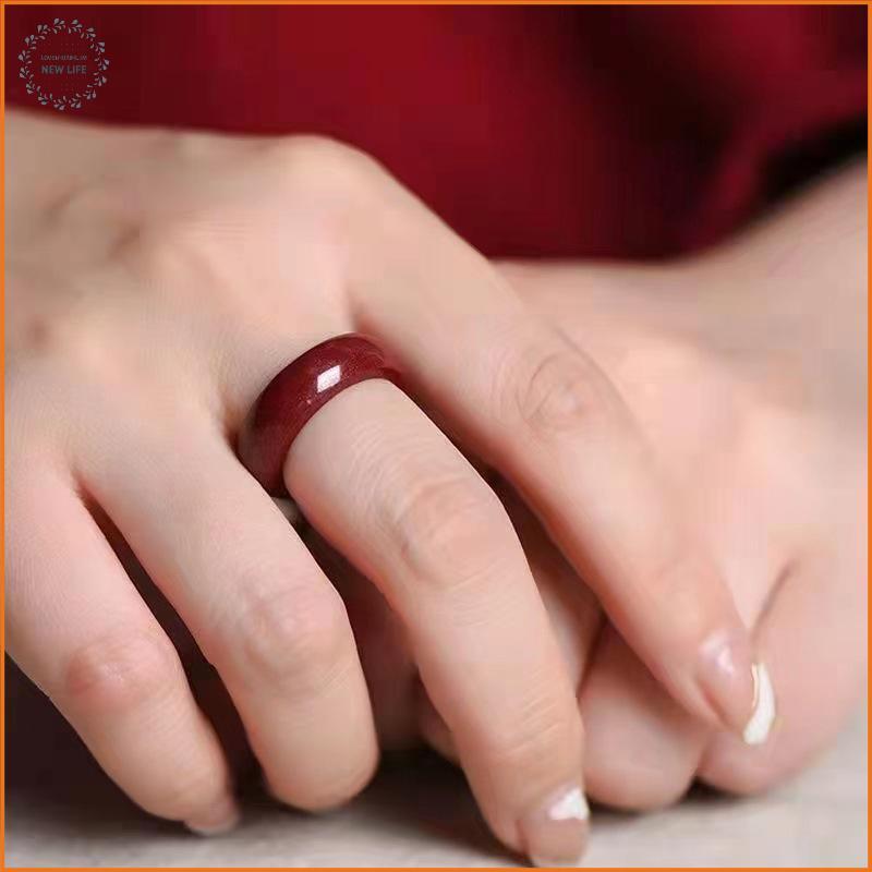 [LS] FengShui Cinnabar Ring, สัญลักษณ์ Luy Wealth Jewelry Talismans Exorcise Spirits [PH]