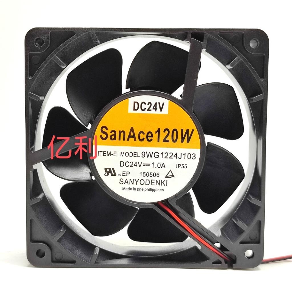 San Ace120W Sanyo 9WG1224J103 24V 1.0A 12038 เครื่องเชื่อมอินเวอร์เตอร์พัดลม