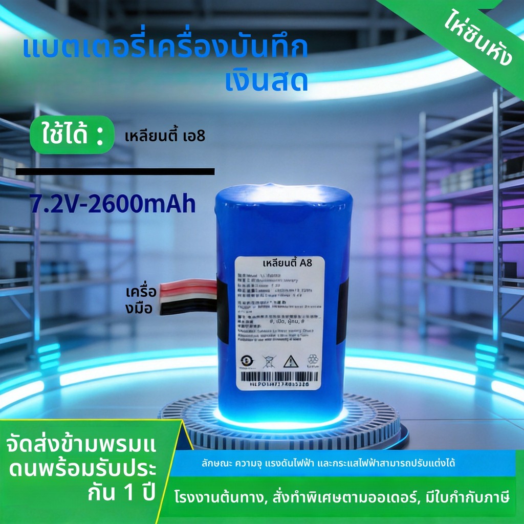 แบตเตอรี่ LANDI A8 เครื่องคิดเงิน POS LD18650D ลิเธียม

