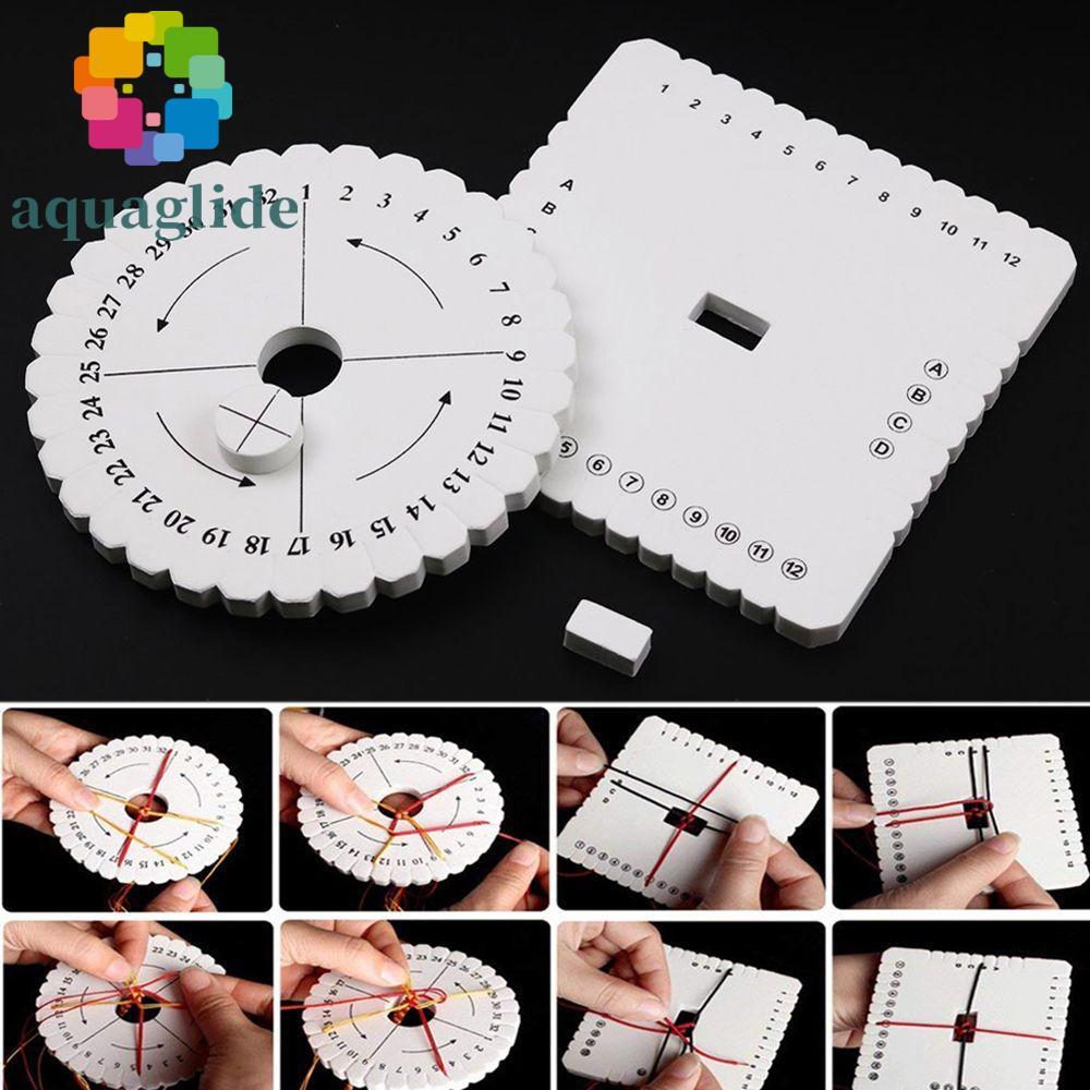 AQUAGLIDE เครื่องมือทําด้วยมือ DIY แผ่นถัก Braiding Disc/Disk Kumihimo เครื่องประดับออกแบบบอร์ด