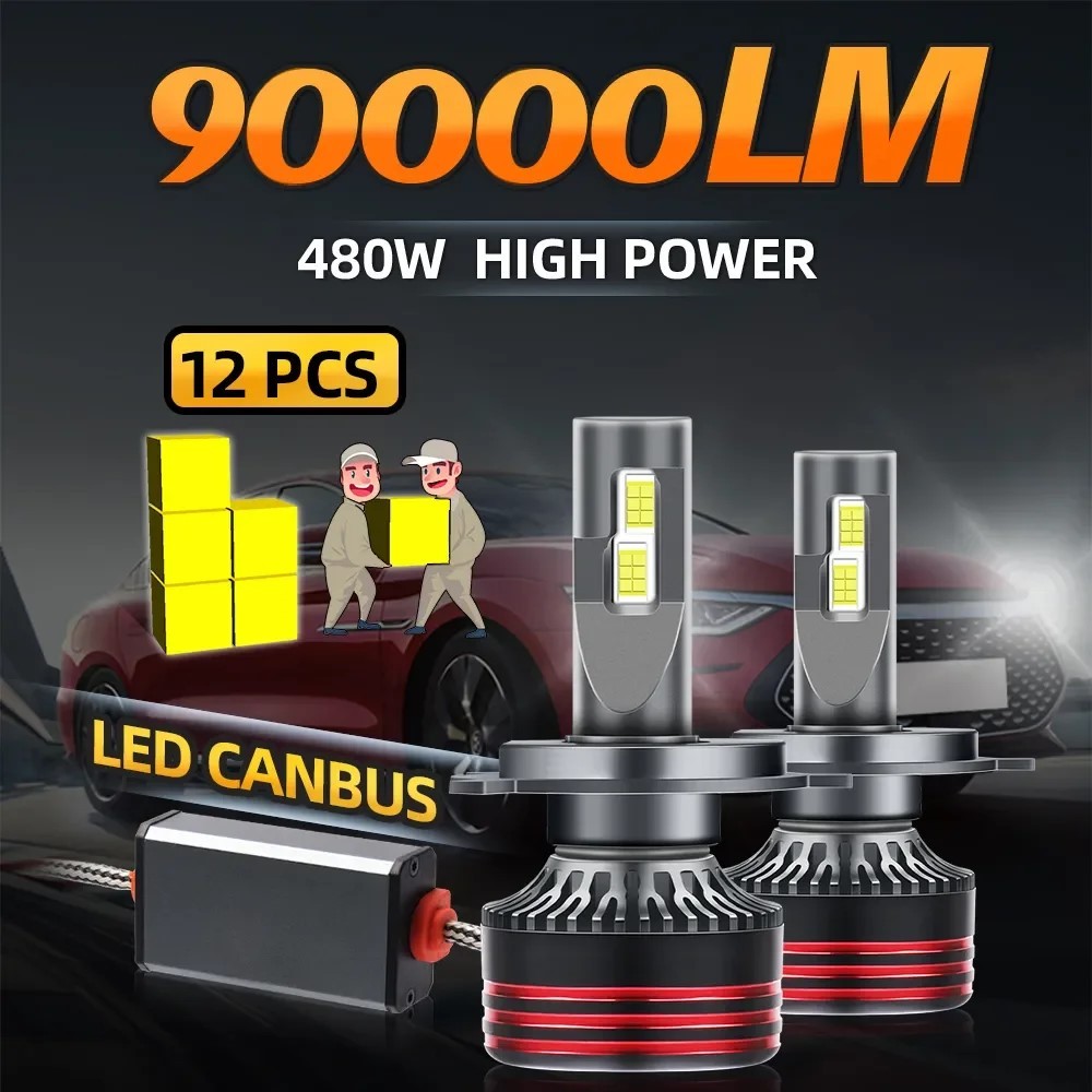 หลอดไฟ LED Canbus 6000K H8 H9 H11 No Error สำหรับรถยนต์ทุกรุ่น
