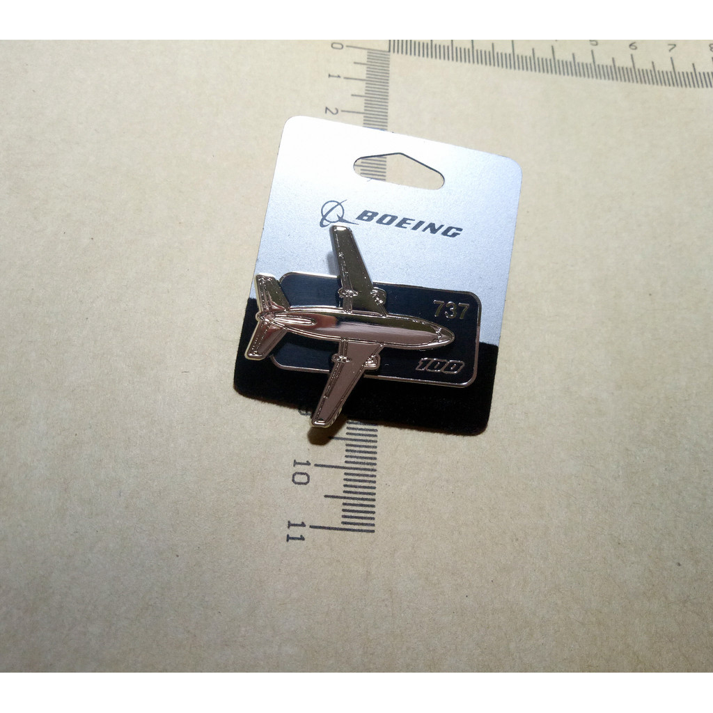 Boyin Store Original BOEING 100th Anniversary B737 Airplane Air Commemorative Badge เข็มกลัดพร้อมสต็