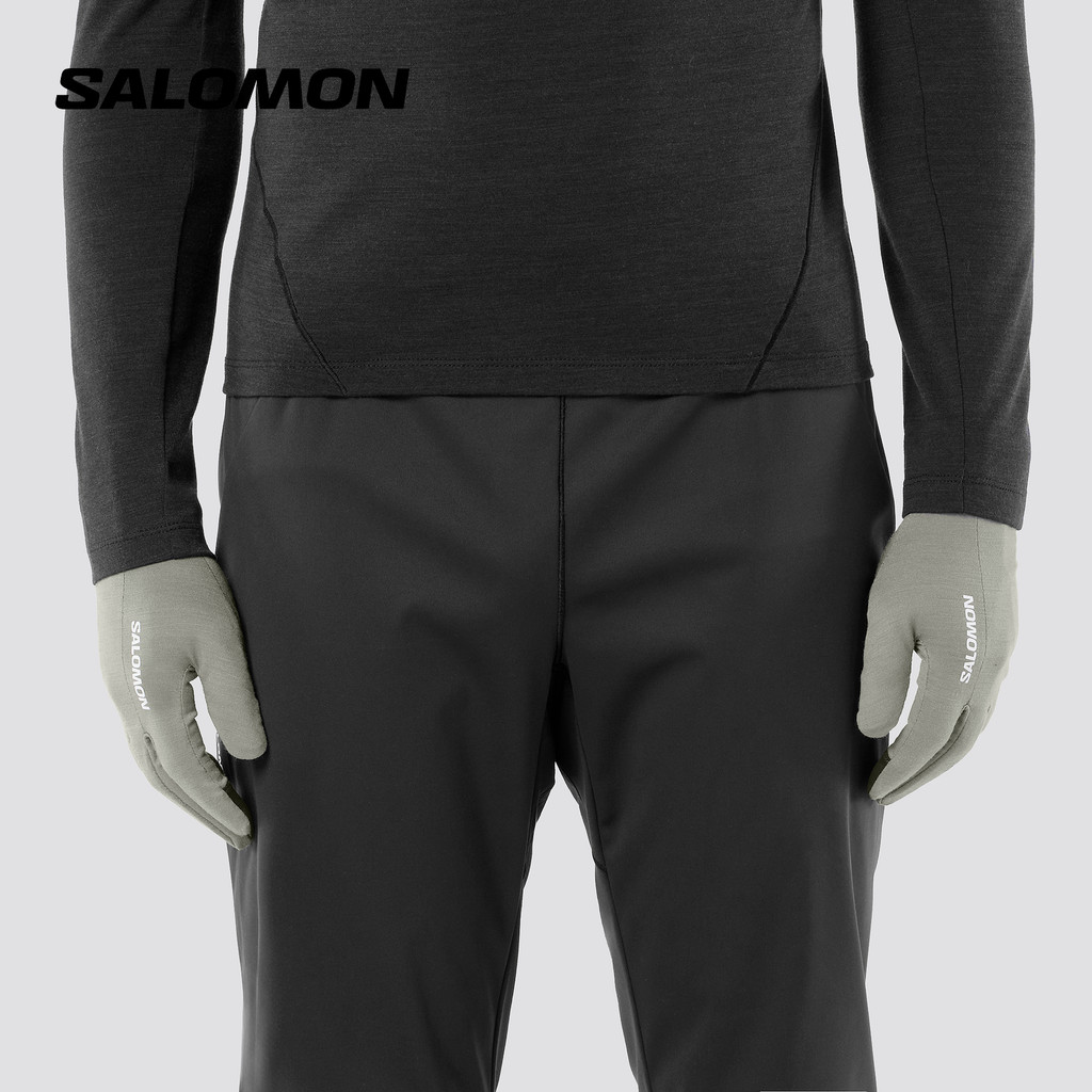 Salomon Salomon Salomon กีฬากลางแจ้งวิ่งผู้ชายผู้หญิง Breathable ถุงมือสบาย MERINO ถุงมือ U