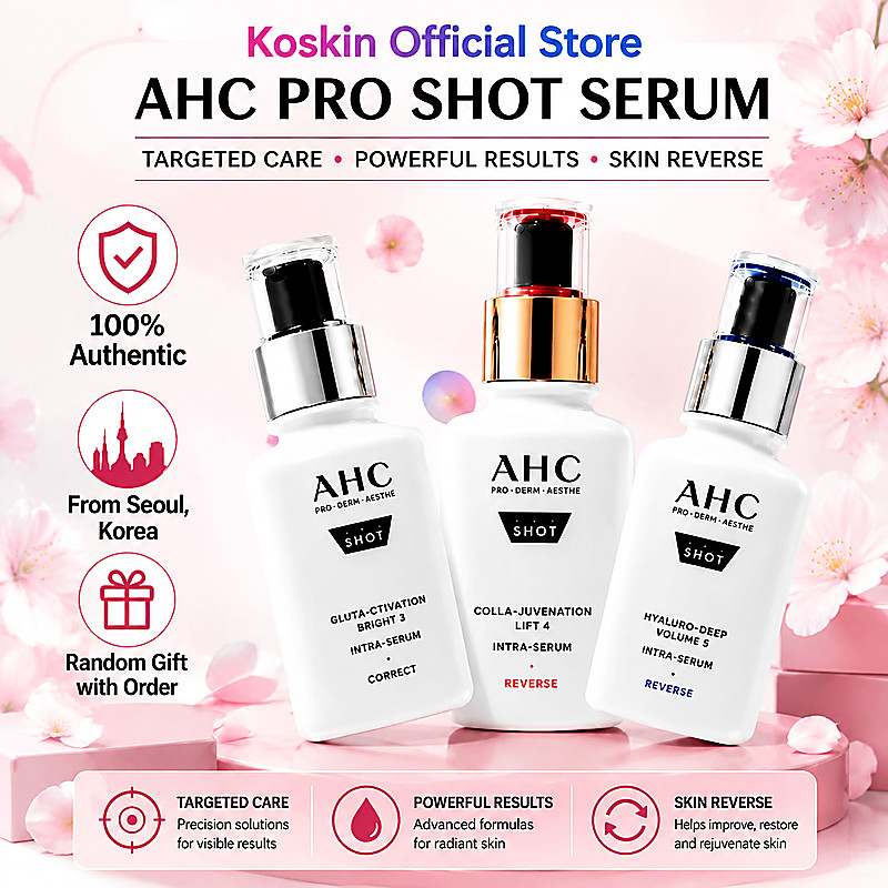 AHC 3-In-1 Premium Serum Bundle No.3 No.4 No.5 30ml Hydrating Brightening Anti-Wrinkle เกาหลีจัดส่งจ