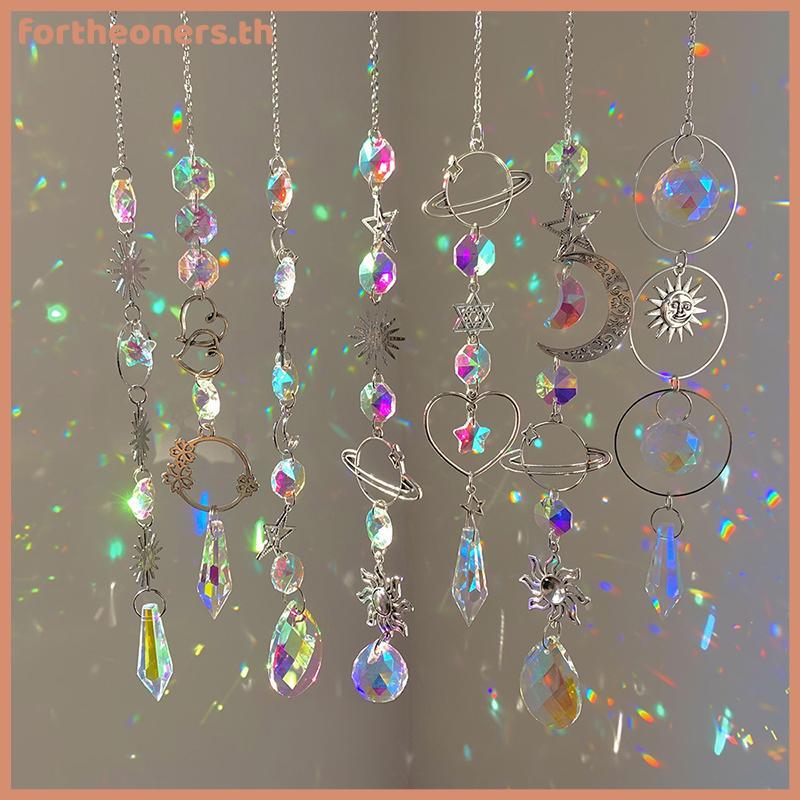 สําหรับแขวนจี้คริสตัล Garden Suncatcher Wind Chimes Rainbow Prism คริสตัลสําหรับตกแต่งหน้าต่าง TH
