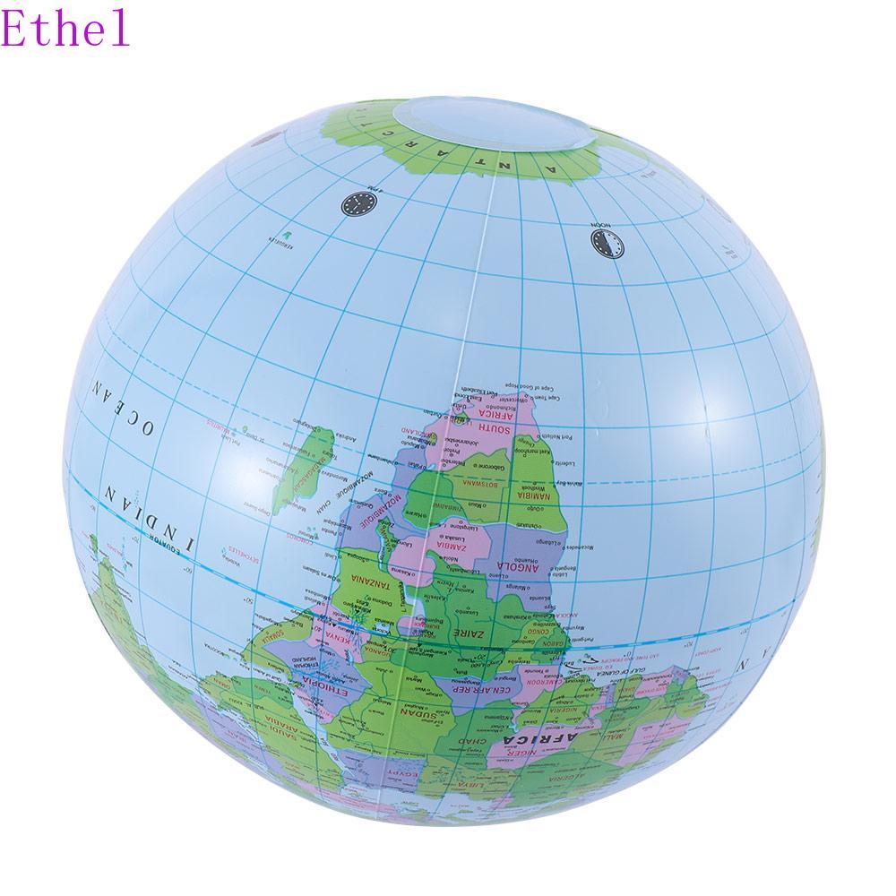 ETHEL Globe Giant English Kids Balloon Ball PVC การศึกษา 16 นิ้ว 40 ซม. แผนที่โลก