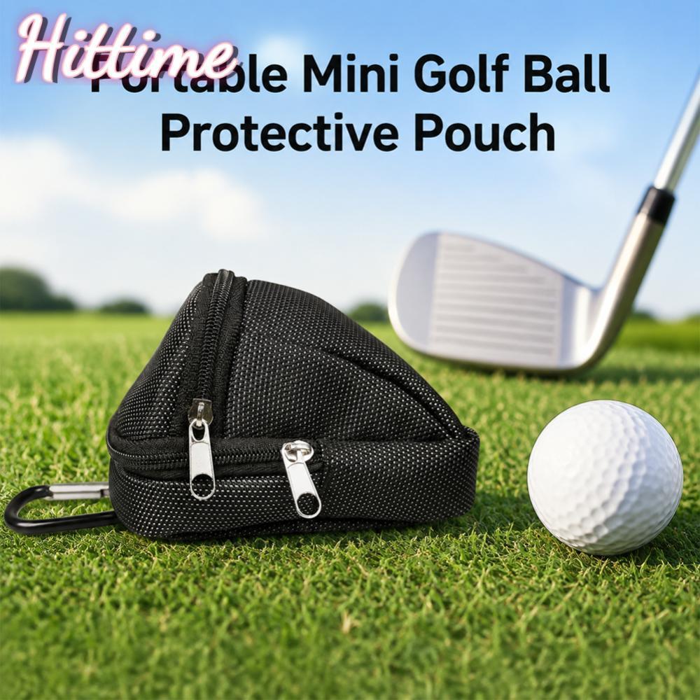 HITTIME แบบพกพา Mini Golf Ball กระเป๋าเอวกระเป๋าพร้อมตะขอและซิปกอล์ฟกลางแจ้งฝึกอุปกรณ์เสริมกระเป๋า U