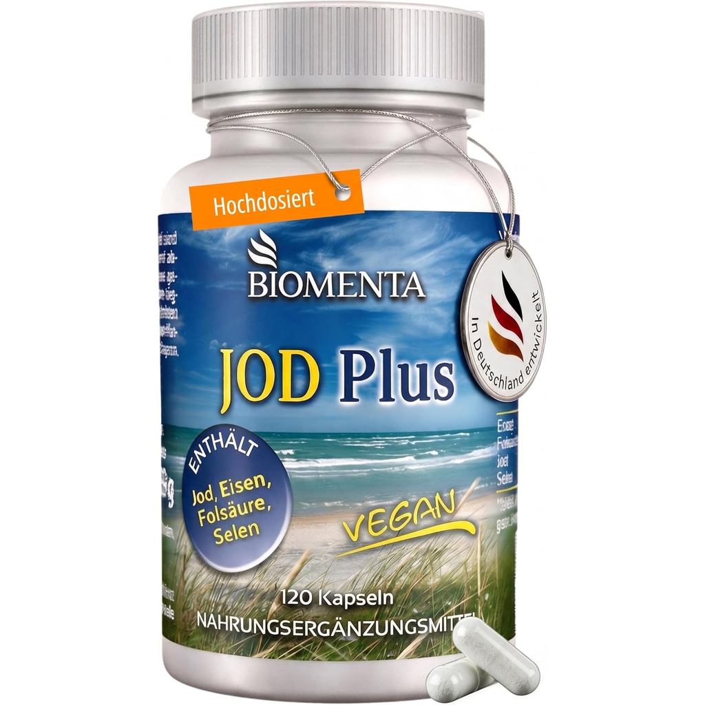 BiomentaIodineTablets|โพแทสเซียมIodide+Iron+FolicAcid+SeleniumIodine|120มังสวิรัติTabletsHochdosiser