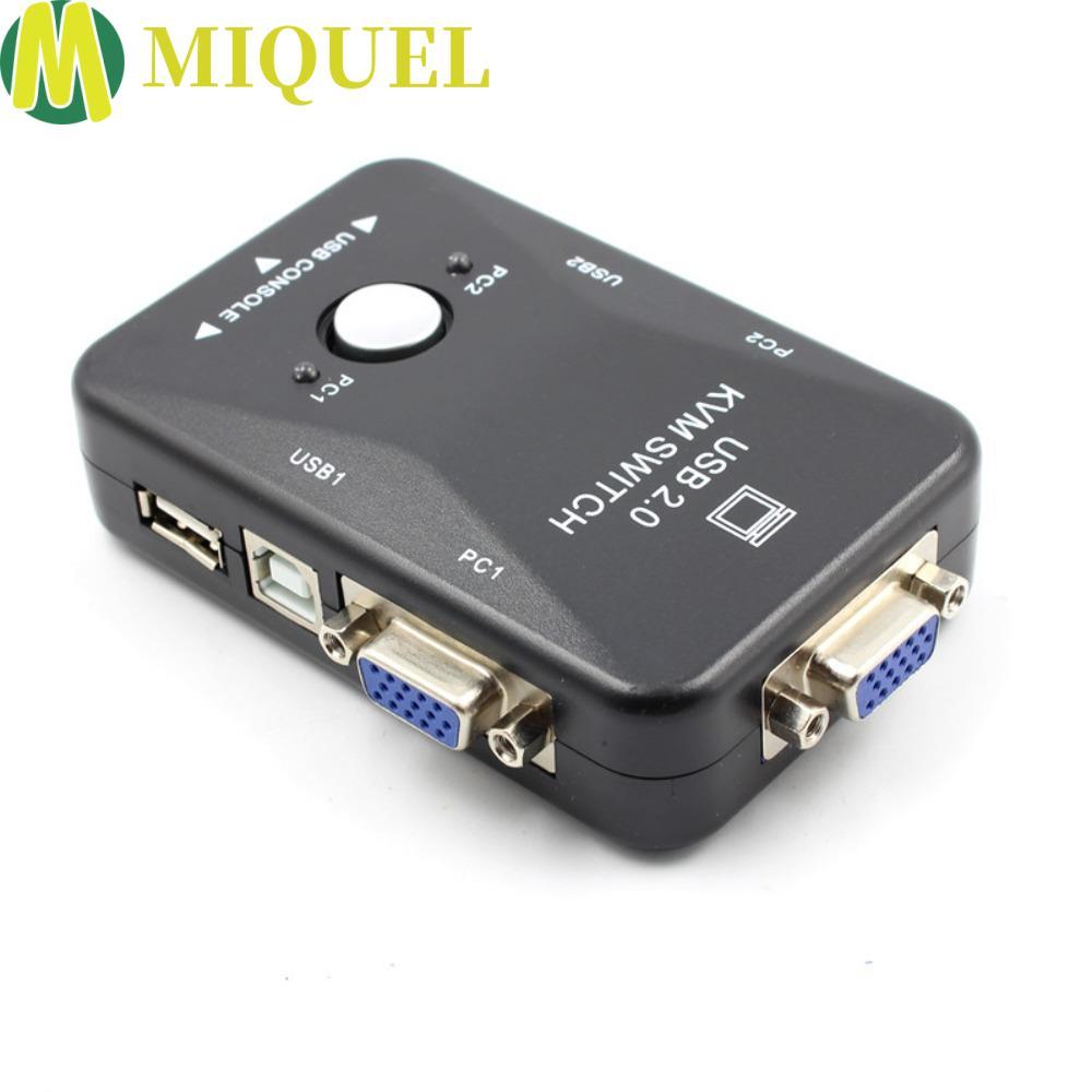 MIQUELZA สวิตช์ VGA KVM 2 in 1 Out VGA USB 2.0 KVM Switch Splitter, Switcher KVM Simple Operation US