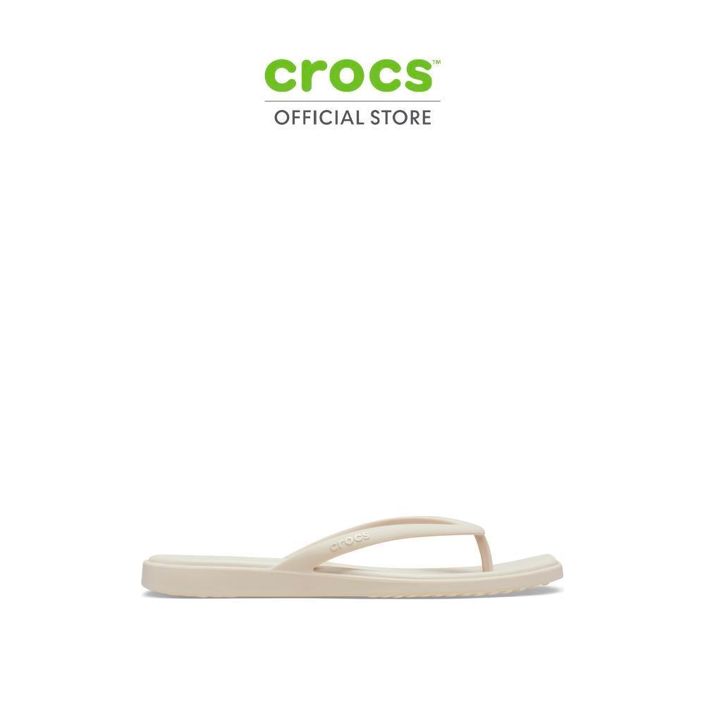 CROCS รองเท้าแตะผู้หญิง MIAMI FLIP - COCOA CREAM