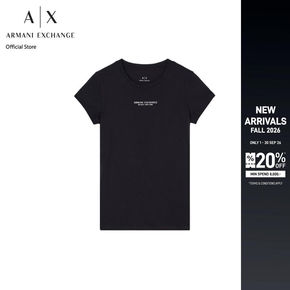 Armani Exchange เสื้อยืดผู้หญิง รุ่น XW001455-AF10356-MC021 - สีดำ