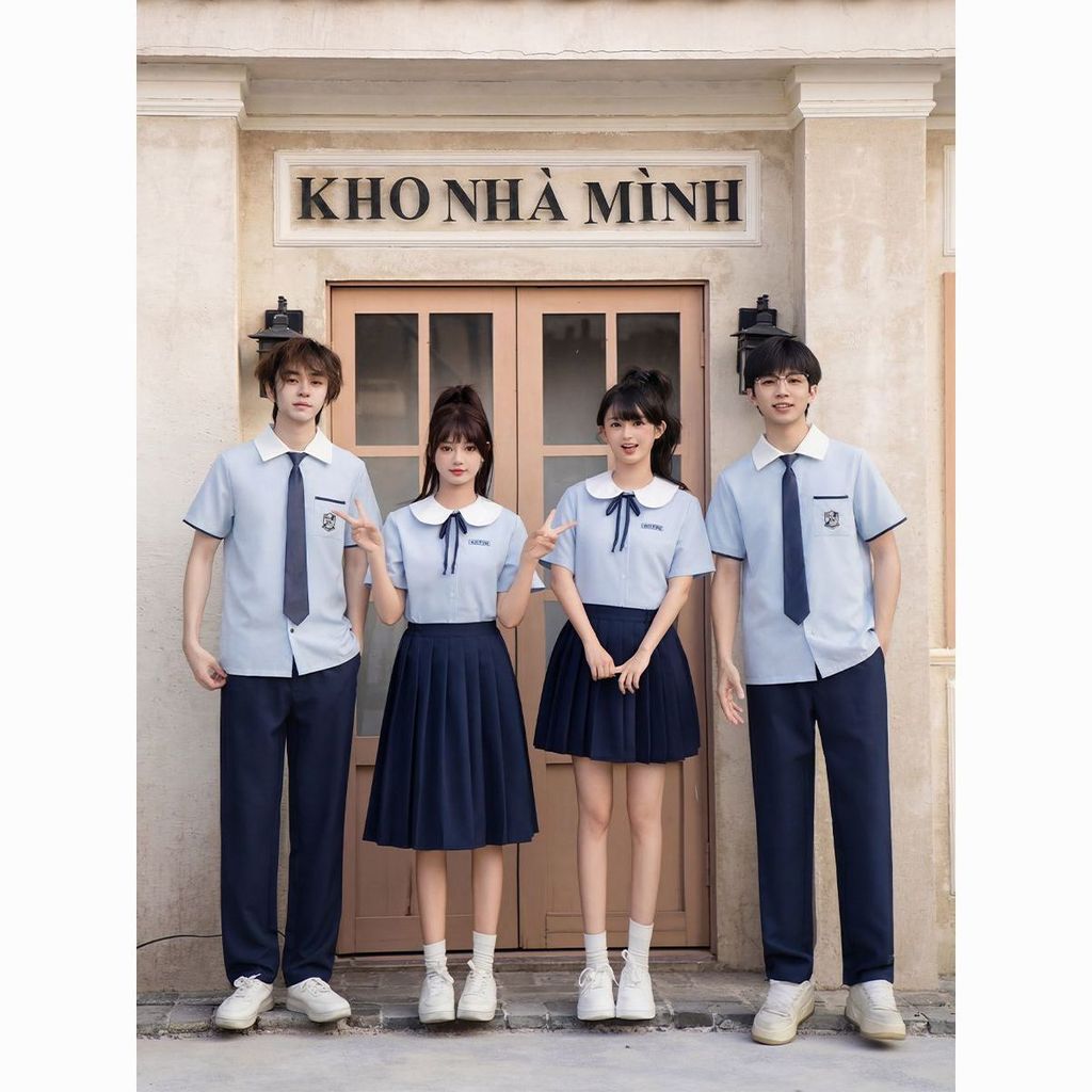 服 夏季jk制服套装学风高生 Gicket short short short short waist and sports book mixer Clothes sports Summer JK s