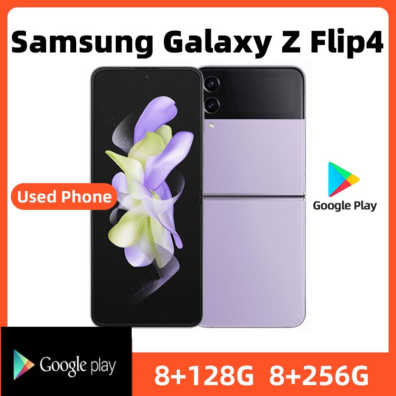 Samsung Galaxy Z Flip 4 5G 256GB ROM SmartPhone Conditioning ที่ยอดเยี่ยมจัดส่งฟรีโทรศัพท์มือสอง