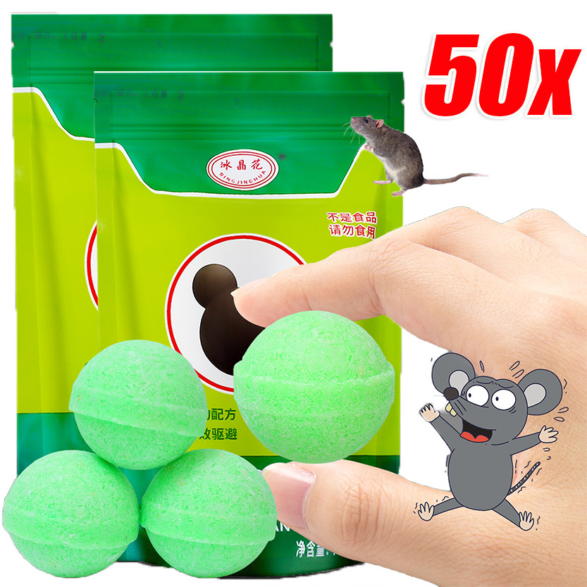 10/20/30/50 ชิ้น Owerful Rats Deterrent Balls / ยาขับไล่ศัตรูพืชธรรมชาติ / ยาขับไล่เมาส์ในสวนรถยนต์