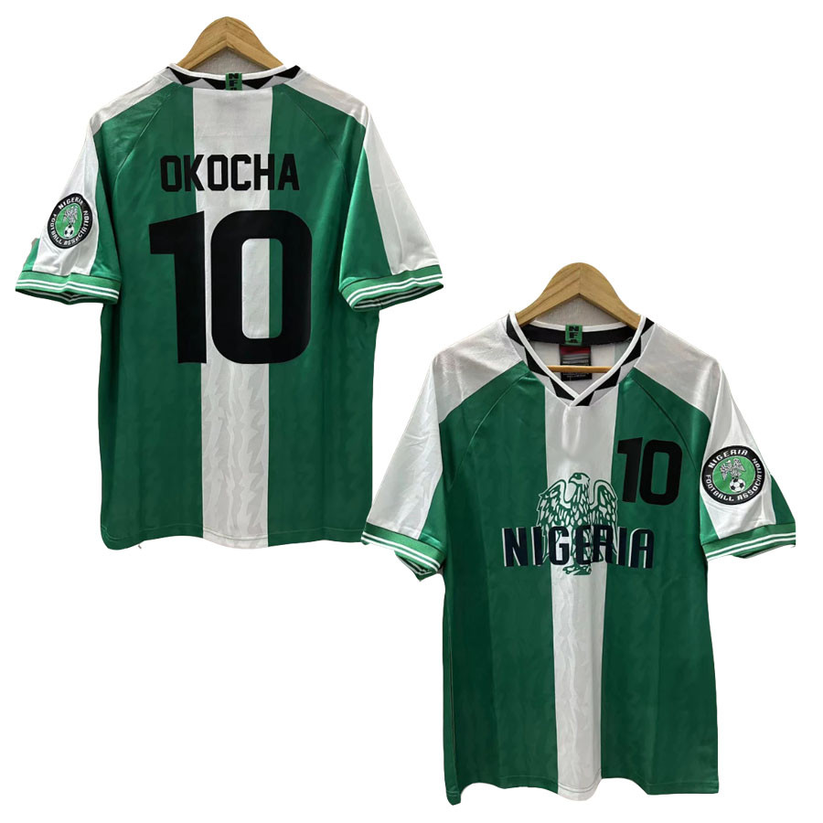 เสื้อบอล retro ปี 1996 ของ OKOCHA คุณภาพสูง พร้อมการปรับแต่งได้เอง