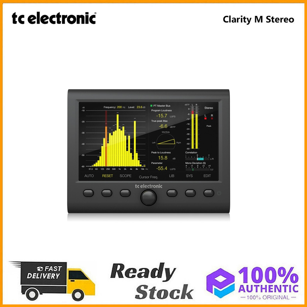 TC เครื่องวัดเสียงกีตาร์เดสก์ท็อปสเตอริโอ M อิเล็กทรอนิกส์พร้อมจอแสดงผลความละเอียดสูงและการเชื่อมต่อ