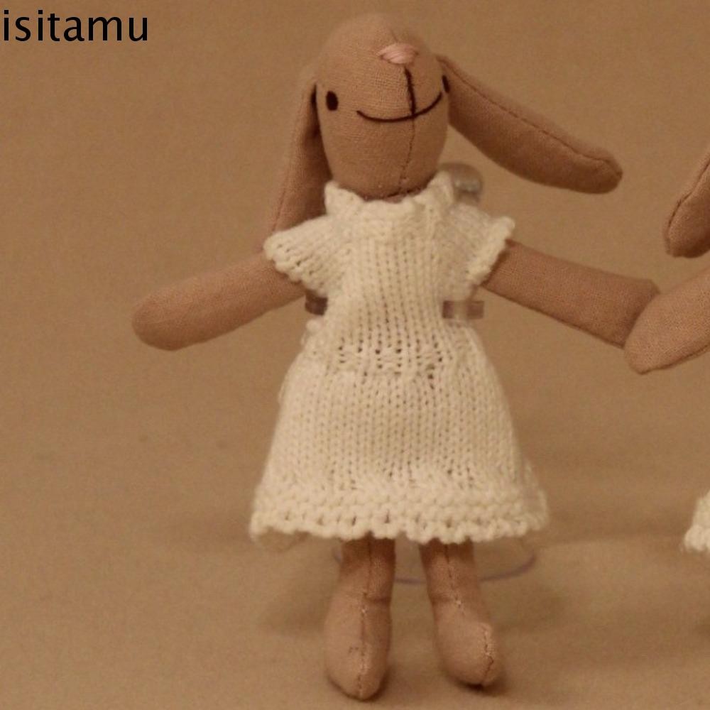 ISITAFT Waldorf ตุ๊กตา, ชุดถัก Kawaii การ์ตูนตุ๊กตายัดไส้, Soothing Doll Native Rabbit ตุ๊กตาทําด้วย