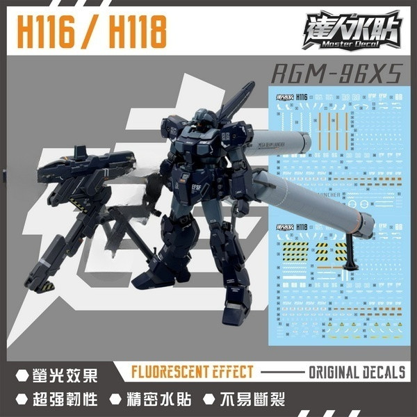 MASTER HG Jesta Team A H116 / Jesta Team B&C H118 Water Slide Decal (ไม่รวมชุด)