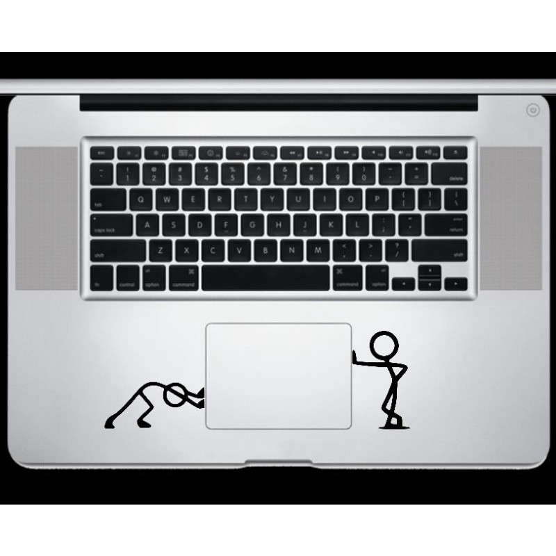สติ๊กเกอร์สติ๊กฟิกเกอร์ Push Pull Sticker Laptop Macbook Asus Lenovo