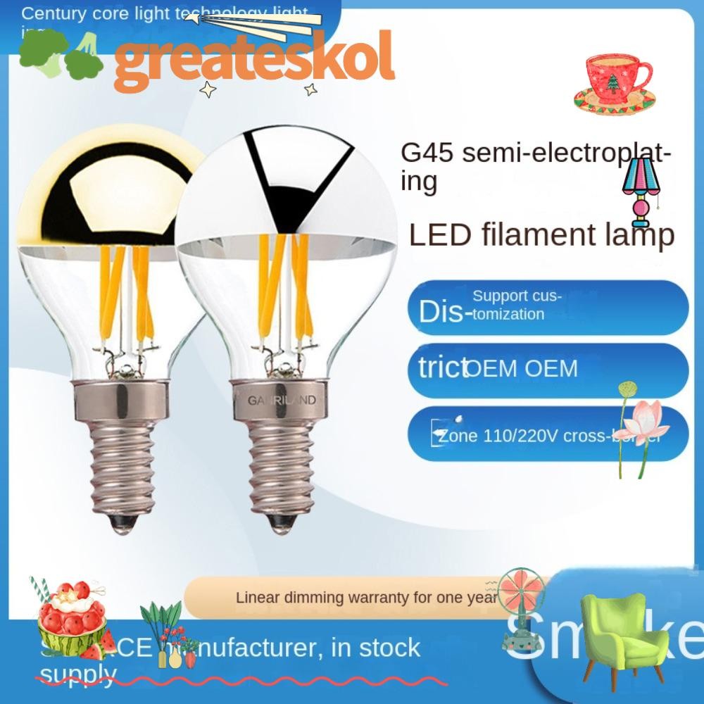 GREATESKOL หลอดไฟคริสตัล, E12/E14/E26/E27 4W หลอดไฟ LED, 2023 เติมไส้ Warm White 2200K 2700K หลอดไฟเ