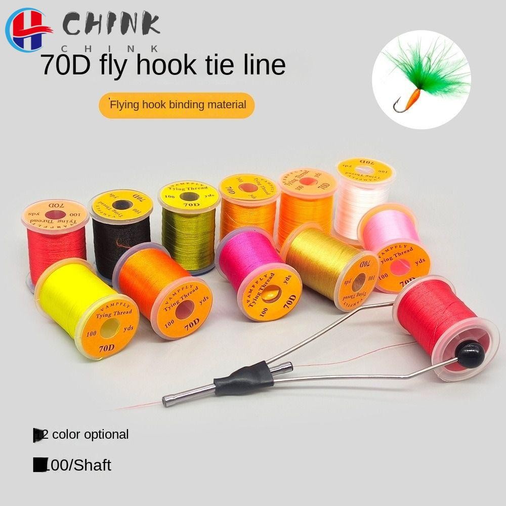 CHINK Fly Fishing Line, Thread Spool Salmon Fly Tying Thread line, 2025 Bass Fly Super Strong สายตกป