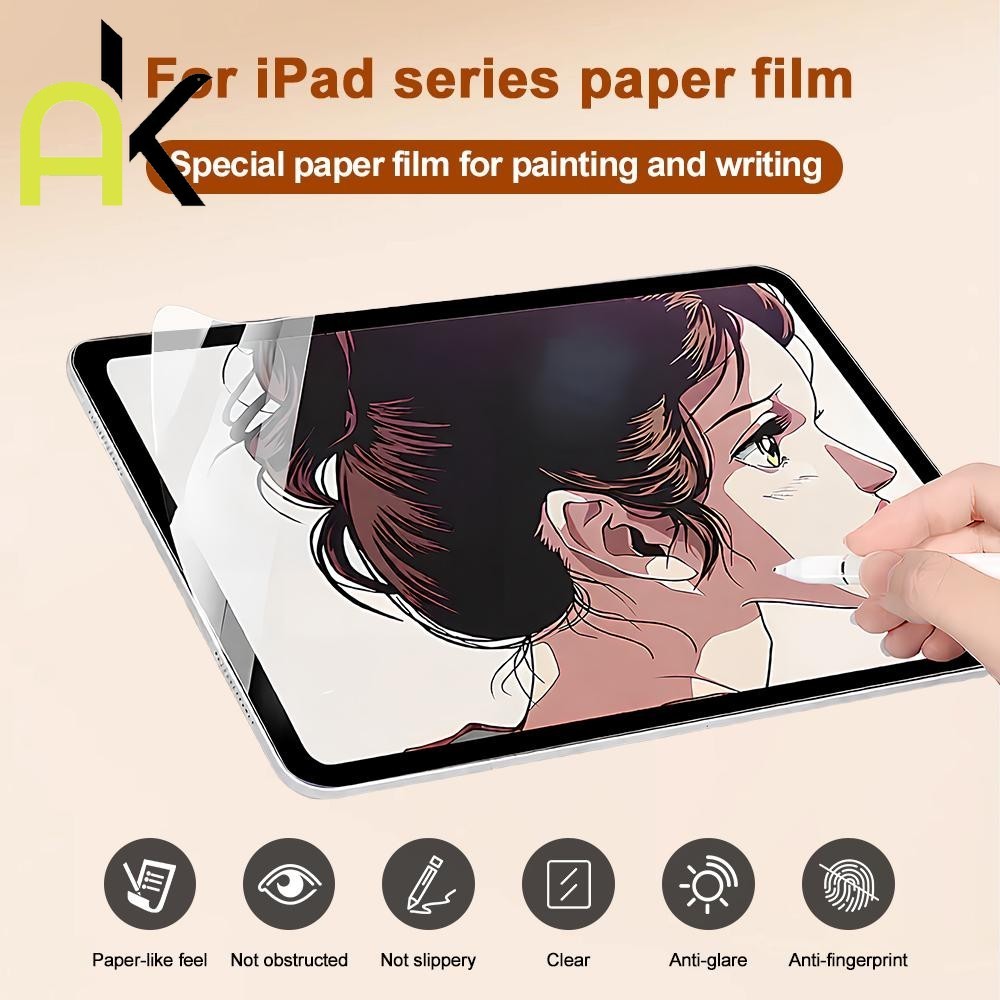AK ฟิล์มกระดาษ For iPad Pro 13 12.9 11 10.5 Air 3 4 5 10.9 Mini 6 7 1 2 9th 8th 7th 6th 5th 10th 10.2