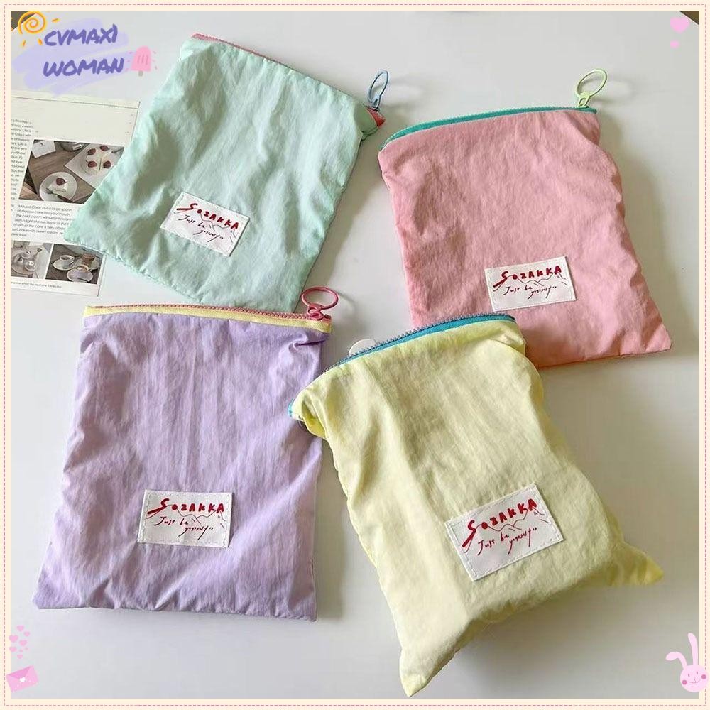 กระเป๋าใส่เหรียญ CYMX, กระเป๋าเครื่องสําอางสีทึบขนาดเล็ก, ที่เก็บเครื่องสําอางแบบพกพาซิปกระเป๋าแต่งหน้า Catchall