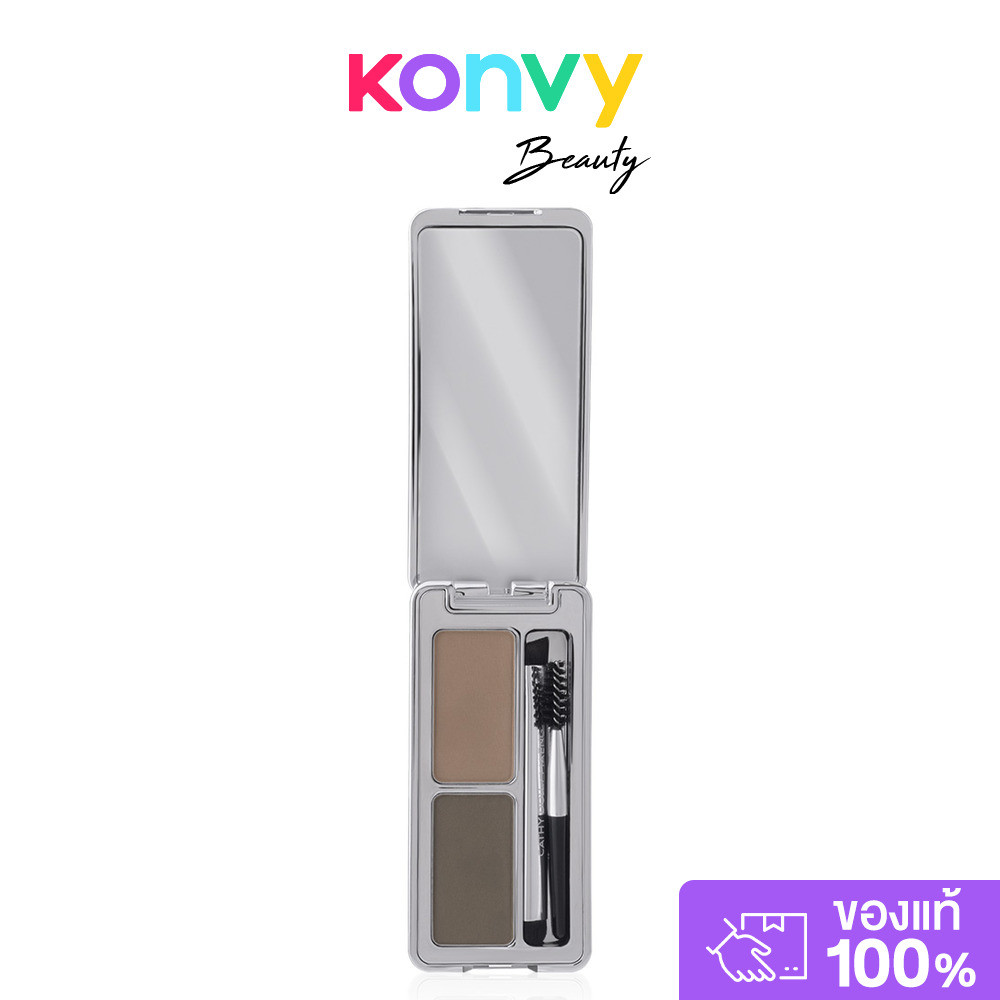 Cathy Doll x Maeng Artist Eyebrow Powder [1.8g + 1.8g] #01 Ashley Gray พาเลทเขียนคิ้วเนื้อฝุ่น 2 เฉด