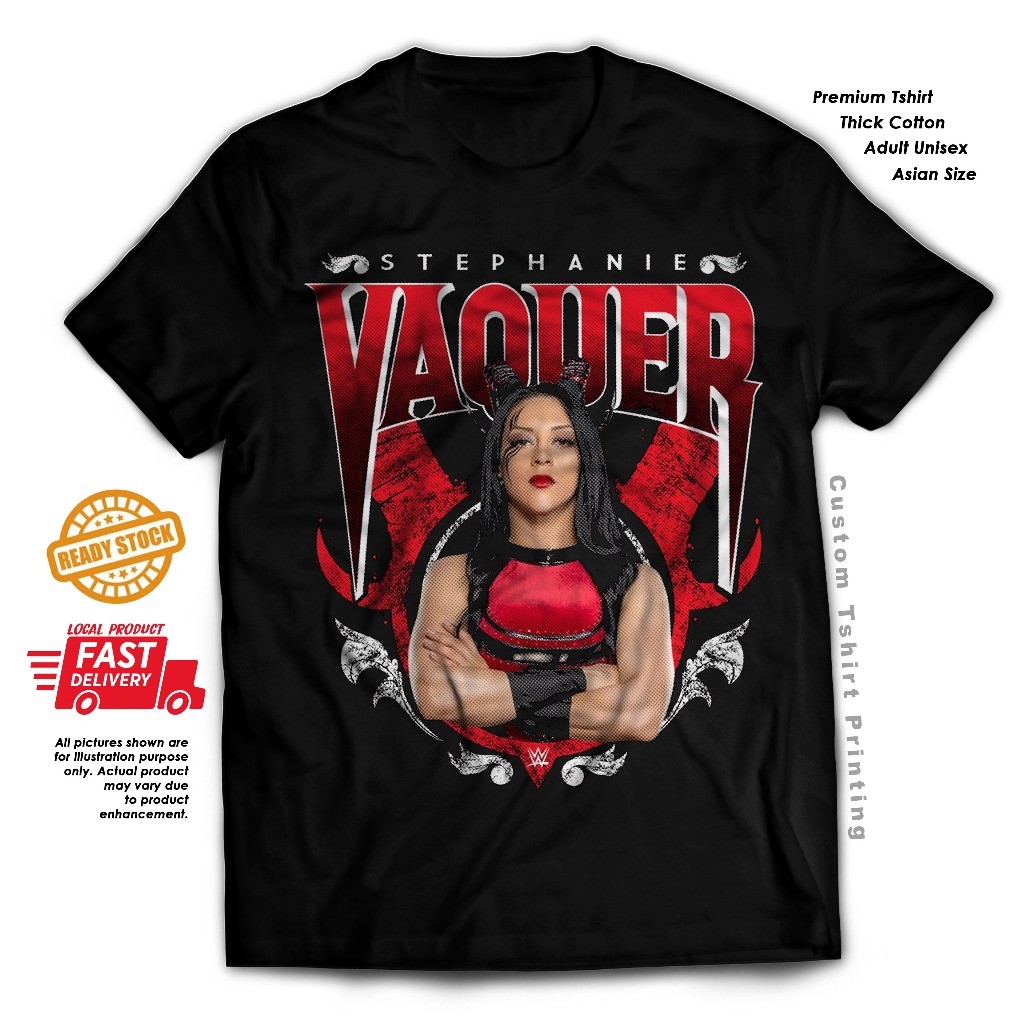 เสื้อยืดผ้าฝ้ายพรีเมียม Stephanie Vaquer Wwe Nxt สำหรับผู้ชาย