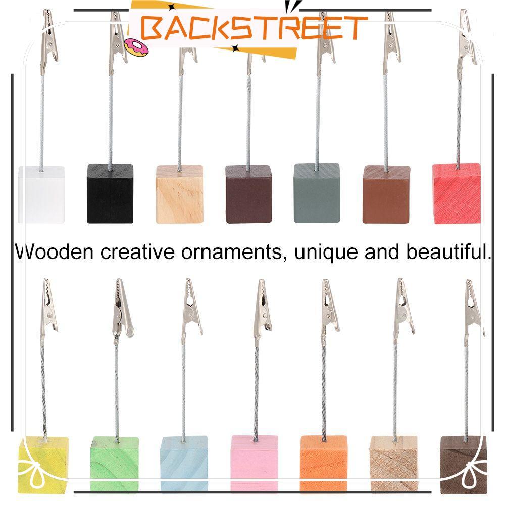 BACKSTAGE 1PC Clamps Stand Fashion DIY Paper Clamp Memorandum Desktop Decorative Square Shape Photos