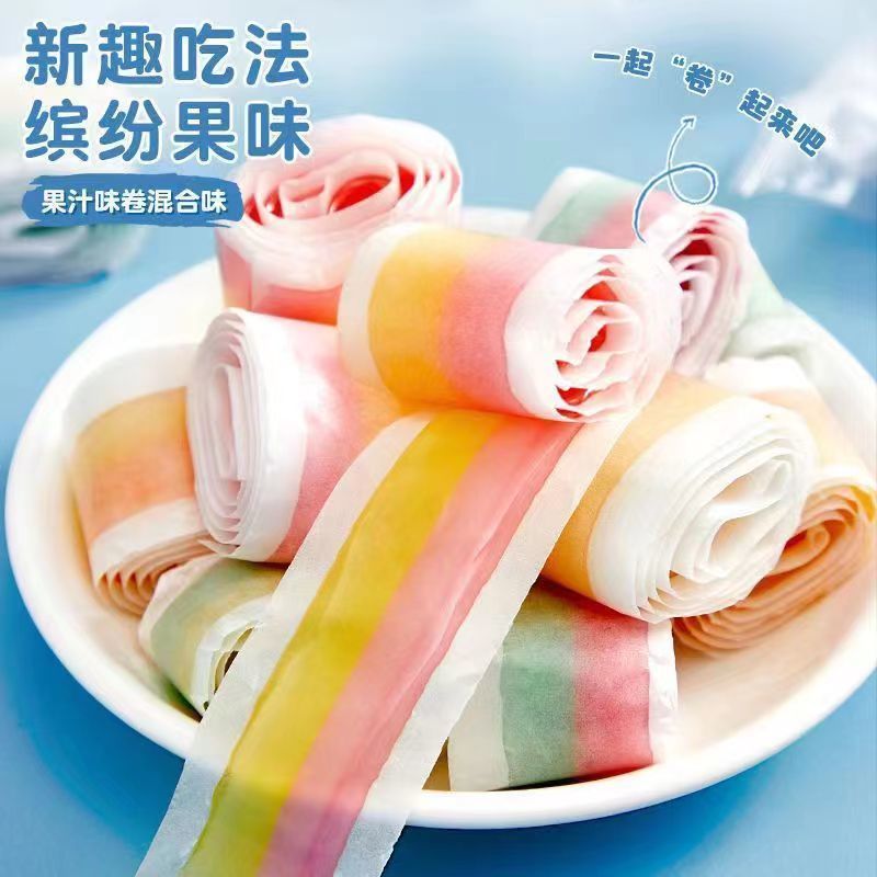 Fruit Roll Marshmallow วิตามินผลไม้ม้วน Gummy Gummy Gummy Gummy Gummy Gummy Influencer ลูกอมรสผลไม้ใ
